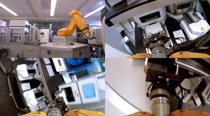 工业自动化机器人数控机械臂视频素材